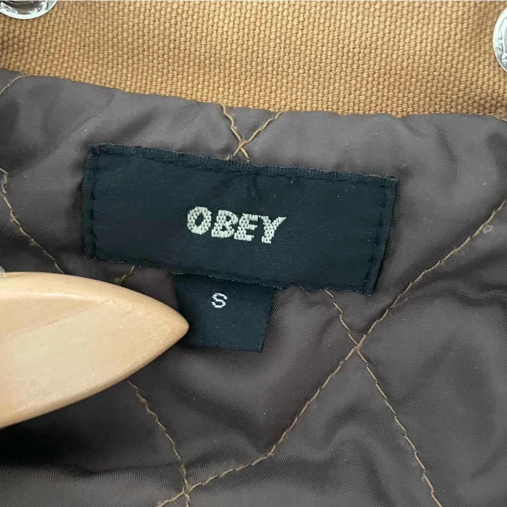Obey Women's Tan and Yellow Jacket size S - Picture 7 of 14